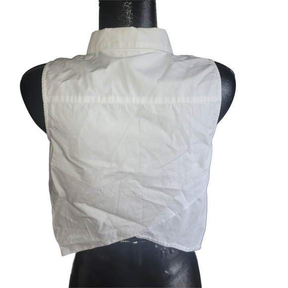 Banana Republic White Sleeveless Button-Up Shirt XS - Picture 5 of 6